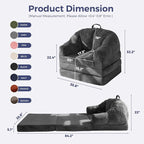 MAXYOYO Folding Sofa Bed with Backrest, Boneless Fold Out Couch Bed with Handle - Image 2