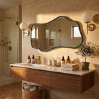 Bathroom Mirrors for Over Sink-Horizontal or Vertical Hanging 47.2"x21.6" Black - Image 4