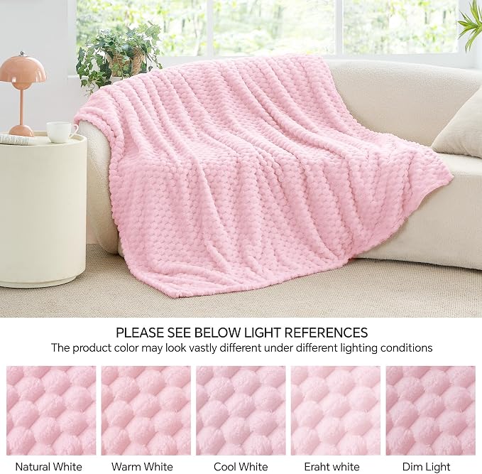 BEDELITE Twin Blanket for Couch, Soft Cozy Gifts for Women, Cherry Blossom | 3D - Image 8