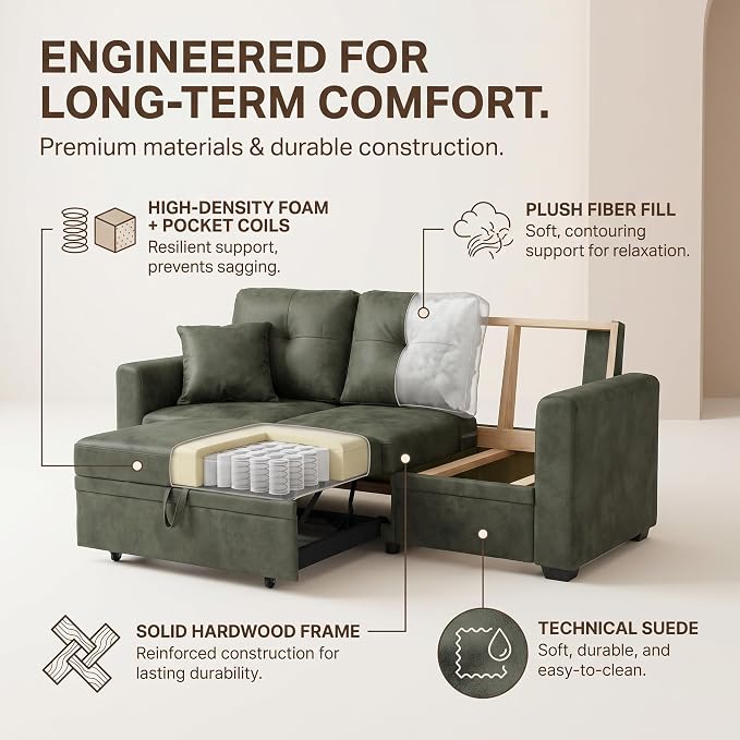 TYBOATLE Convertible Sofa Bed Couch - Image 9