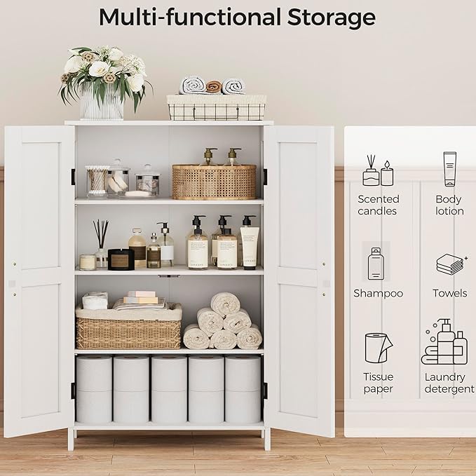 Homleke Farmhouse Bathroom Cabinet - Image 4