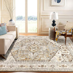 Yamaziot Area Rug 5x7, Non-Slip Washable Boho Vintage Living Room Bedroom Rug - Image 8