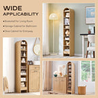 IFGET 67" Tall Arched Bookshelf, 8 Tiers Arch Bookcase - Image 5