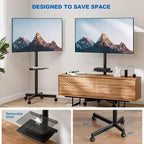 Mobile TV Stand for 23-65 Inch LCD LED Flat/Curved Panel Screen TVs, Height - Image 4