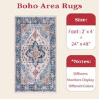 SERISSA 2x4 Washable Non Slip Boho Runner Rug - Image 6