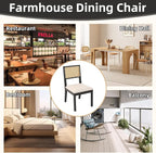 Westice Rattan Dining Chairs Set of 2, Farmhouse Natural Dining Room Chairs - Image 9