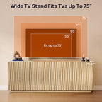 70" Fluted TV Stand for TVs Up to 50/55/65/75", Mid-Century Modern - Image 4