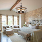 20" Farmhouse Chandelier, Rustic Drum Chandelier Light Fixture Over Table - Image 4