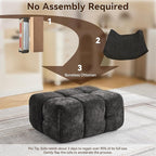 Large Boneless Ottoman, Upholstered Cloud Ottomans - Image 5