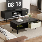Cozy Castle Modern Coffee Table, Wooden Cocktail Table - Image 5