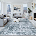 6x9 Area Rug for Living Room Bedroom: Non-Slip Modern Light Slate Blue | by Oriannal