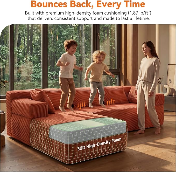 MONVANE 106" Cloud Sectional Couch - Image 6