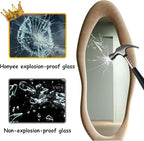 Honyee Full Length Mirror, Flannel Wrapped Wooden Frame Floor Mirror, Irregular - Image 6