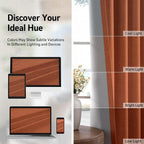 100% Blackout Linen Textured Curtains 84 Inch Long, Light Blocking, Thermal - Image 7