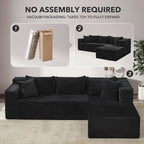 Modular Sectional Sofa Cloud Sectional Couch, Deep Seat Memory Foam Plush - Image 6