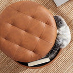 Ornavo Home Round Storage Ottoman - Image 4
