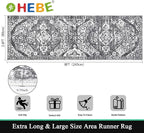HEBE Hallway Runner Rug 2'8''x8', Washable Non Slip Kitchen Rug Runner | Soft - Image 2