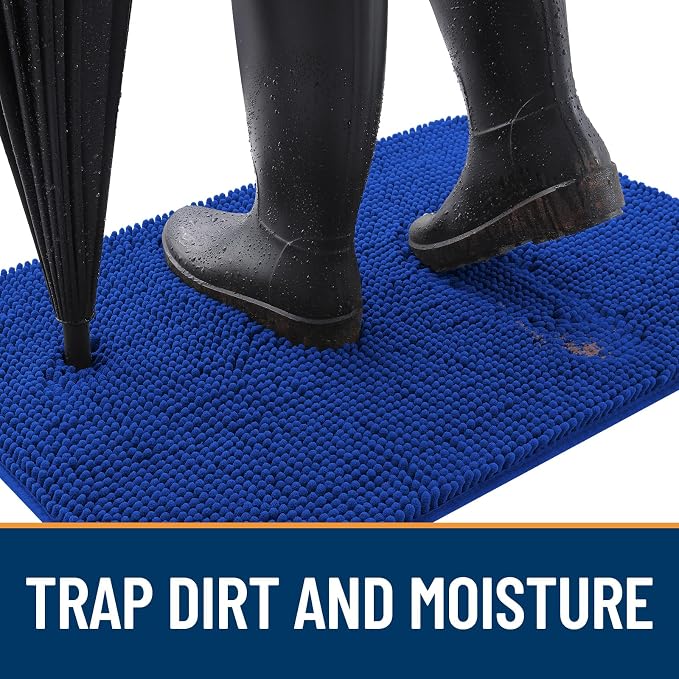 OLANLY Dog Door Mat for Muddy Paws 59x35, Super Absorbent Chenille Mud Mat | - Image 2
