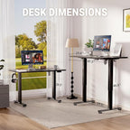 Veken 47.2" Standing Desk, Adjustable Height Office Desk - Image 3