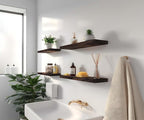 YYWUOJJ Wood Floating Shelves for Wall Decor, Rustic Wall Shelves for Bedroom - Image 3