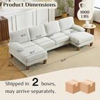 Karl home 110" U-Shape Sectional Couches - Image 2