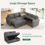 HONBAY Sectional Sleeper Sofa - Image 5