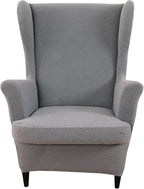 HAOYONG Jacquard Wingback Chair Cover Thickening Armchair Covers 2 Pieces by HAOYONG