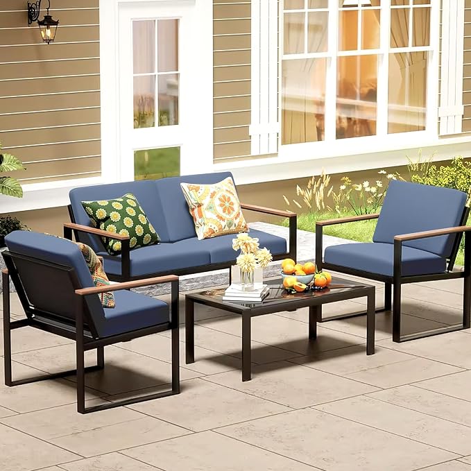 8Pcs Patio Cushion Covers, Outdoor Stretch Cushion Covers, Washable | Stretch - Image 6