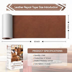 KING MOUNTAIN Leather Repair Patch, 4 x 63 Inches self Adhesive Leather Repair - Image 4