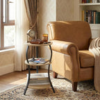 Small Round Side Table with Charging Station, 3-Tier Waist Circular End Table - Image 4