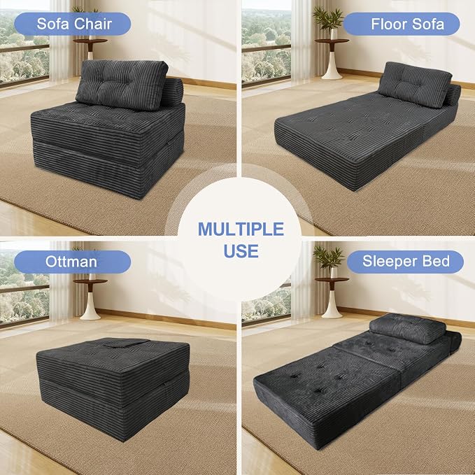 ANONER Sectional Cloud Couches, Folding Sofa Bed - Image 4