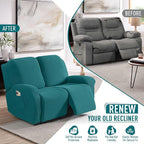 TAOCOCO Recliner Loveseat Slipcover, 6 Pieces Dual Recliner Sofa Covers - Image 4