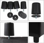 H&B Luxuries Tufted Leather Square Flip Top Storage Ottoman Cube Foot Rest - Image 7