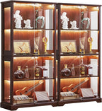 LELELINKY Farmhouse Display Cabinet Set of 2 by LELELINKY