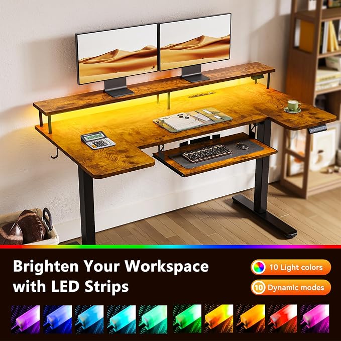OffiGo U Shaped Electric Standing Desk - Image 7
