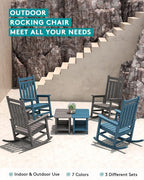 SERWALL Oversized Rocking Chair, Outdoor Rocking Chair - Image 5