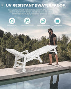 SERWALL Patio Chaise Lounge Chair Set of 2 - Image 7
