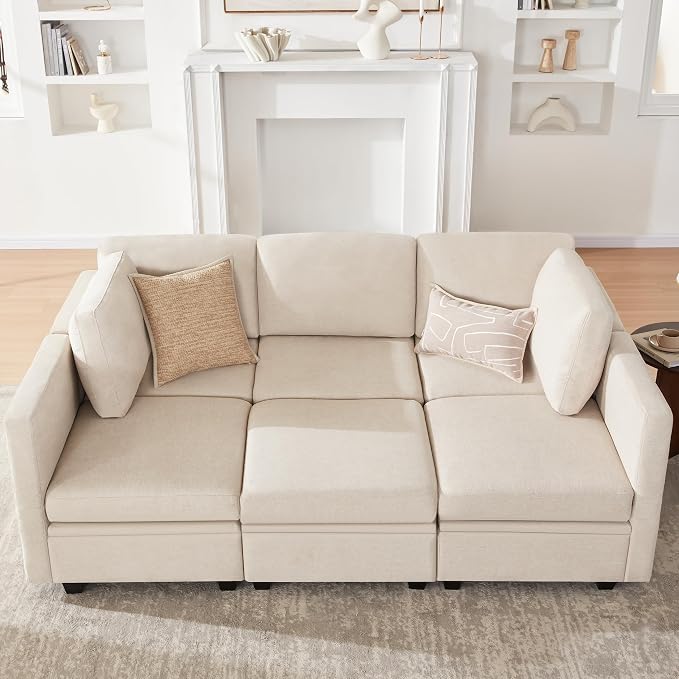 Weture Modular Sectional Sleeper Sofa, Sectional Couch Reversible Sleeper Sofa - Image 5
