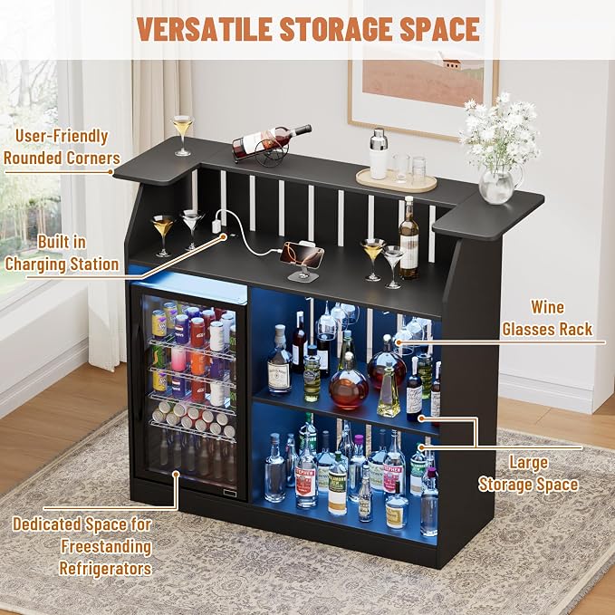 U-Shape Bar Table, Home Bar Unit - Image 4