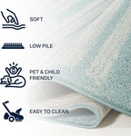 JONATHAN Y Khalil Modern Berber Stripe Turquoise/Cream Runner Rug, Contemporary - Image 5