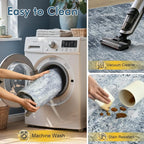 4Ft Round Area Rugs for Living Room, Soft Non-Slip Washable Rugs Modern - Image 8