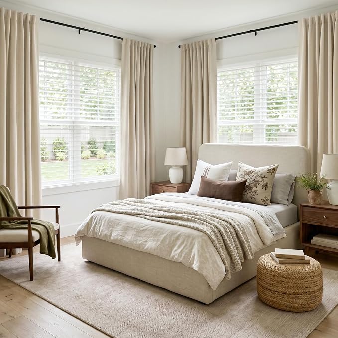 INOVADAY 100% Blackout Linen Curtains - Image 7