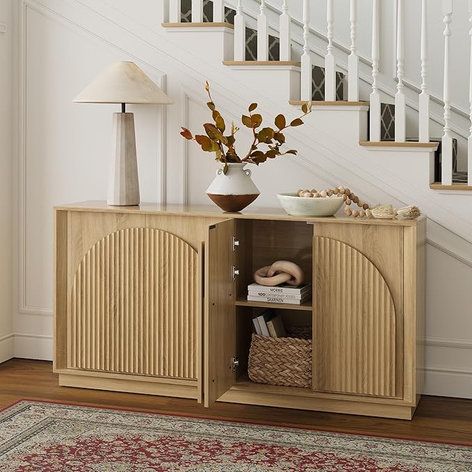 win2win Fluted Sideboard Buffet Cabinet - Image 6