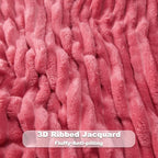 NEWCOSPLAY Fleece Ribbed Cozy Throw Blanket - Image 5