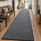2x10 Black/White Runner Rug Washable Non-Slip - Image 3