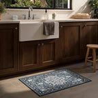 Rugflix 2x3 Entrance Rugs, Washable Navy Blue Entry Small Rug | Machine - Image 7