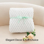 BEDELITE White King Blanket for Bed, Soft Cozy Gifts for Women, 108 * 90 | 3D - Image 3