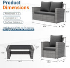 Wisteria Lane Patio Furniture Set, Wicker Outside Outdoor Furniture - Image 2