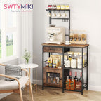 SWTYMIKI Coffee Bar with Hanging Rack - Image 3