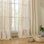 Linen Semi Sheer Curtains 48 Inch - Image 8